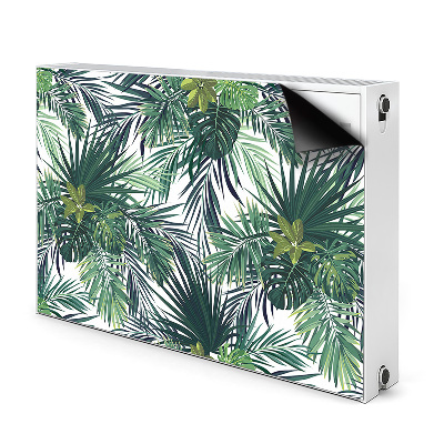 Decorative radiator cover Tropical leaves