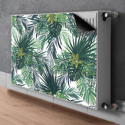 Decorative radiator cover Tropical leaves