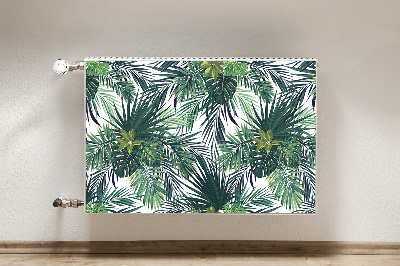 Decorative radiator cover Tropical leaves