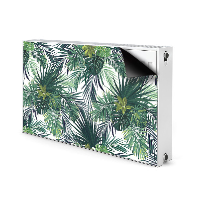 Decorative radiator cover Tropical leaves