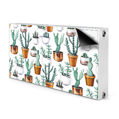 Decorative radiator cover Cacti in pots