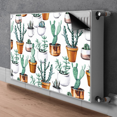 Decorative radiator cover Cacti in pots