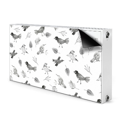 Decorative radiator cover Drawn birds