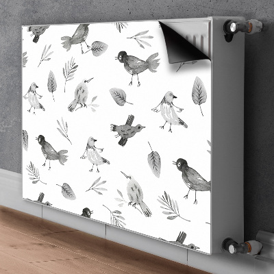 Decorative radiator cover Drawn birds