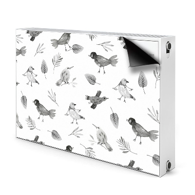 Decorative radiator cover Drawn birds