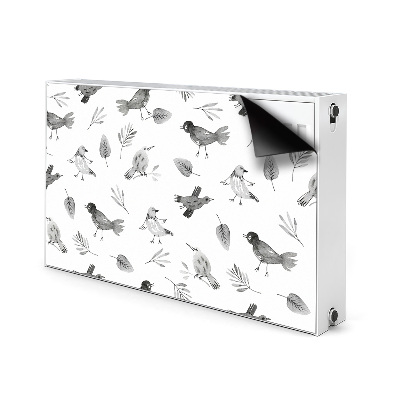 Decorative radiator cover Drawn birds