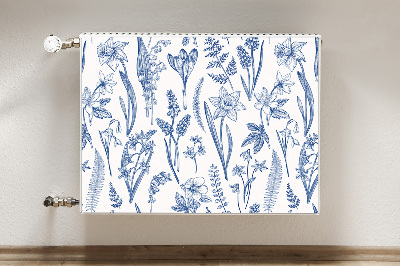 Printed radiator mat Forest flowers