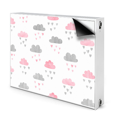 Magnetic radiator cover Minimalist clouds