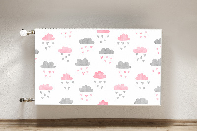 Magnetic radiator cover Minimalist clouds