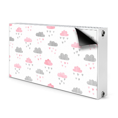 Magnetic radiator cover Minimalist clouds