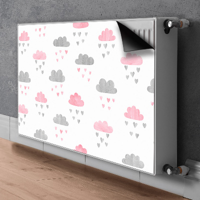 Magnetic radiator cover Minimalist clouds