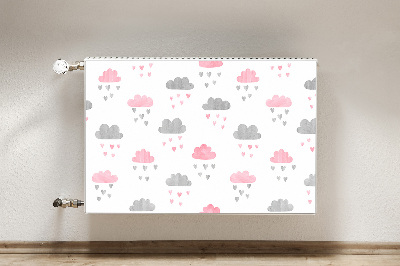 Magnetic radiator cover Minimalist clouds