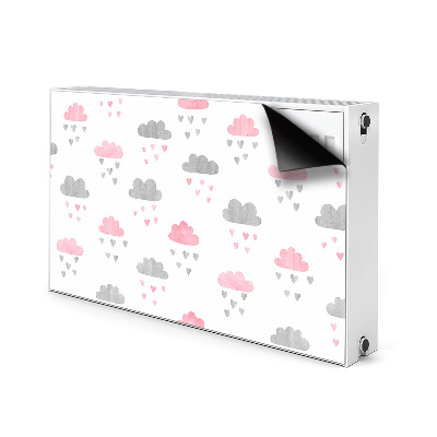 Magnetic radiator cover Minimalist clouds