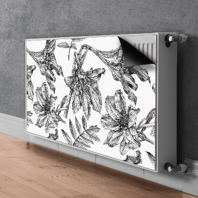 Printed radiator mat Lilies