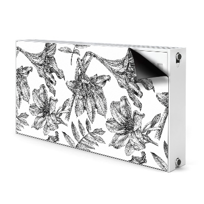 Printed radiator mat Lilies