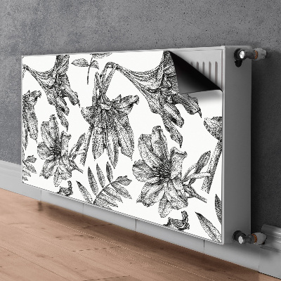 Printed radiator mat Lilies