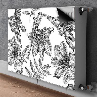 Printed radiator mat Lilies