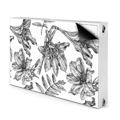 Printed radiator mat Lilies