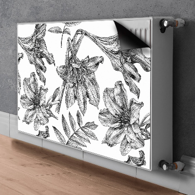 Printed radiator mat Lilies