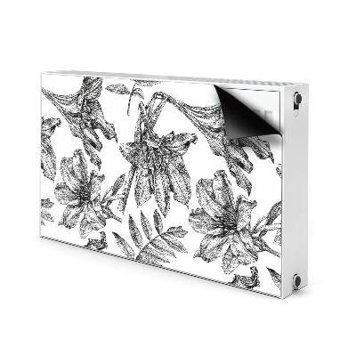 Printed radiator mat Lilies