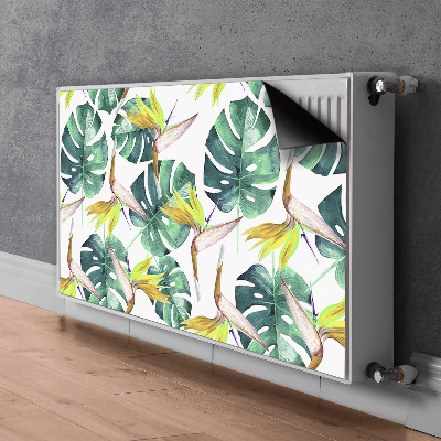 Magnetic radiator mat Exotic leaves