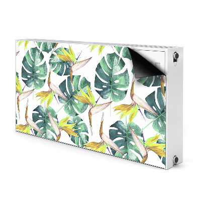 Magnetic radiator mat Exotic leaves