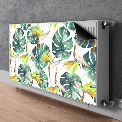 Magnetic radiator mat Exotic leaves