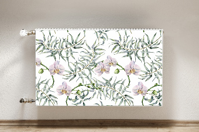 Magnetic radiator mat Pink orchids