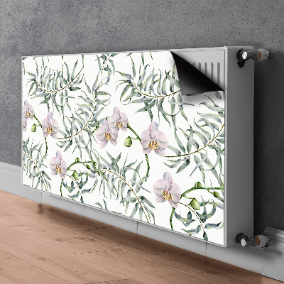 Magnetic radiator mat Pink orchids