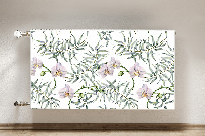 Magnetic radiator mat Pink orchids