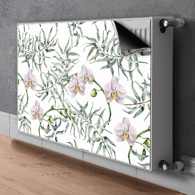 Magnetic radiator mat Pink orchids