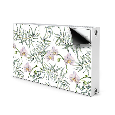 Magnetic radiator mat Pink orchids