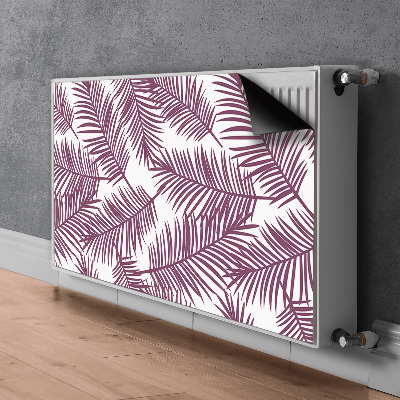 Magnetic radiator mat Purple leaves