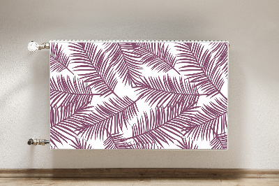 Magnetic radiator mat Purple leaves