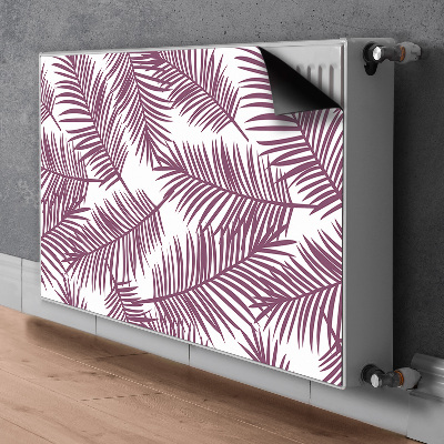 Magnetic radiator mat Purple leaves