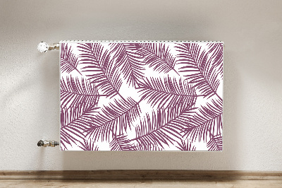 Magnetic radiator mat Purple leaves