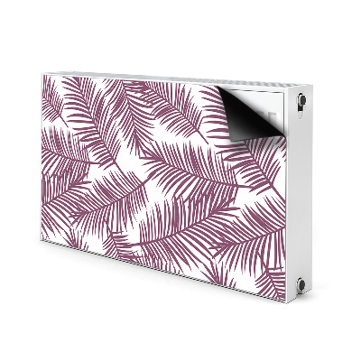 Magnetic radiator mat Purple leaves