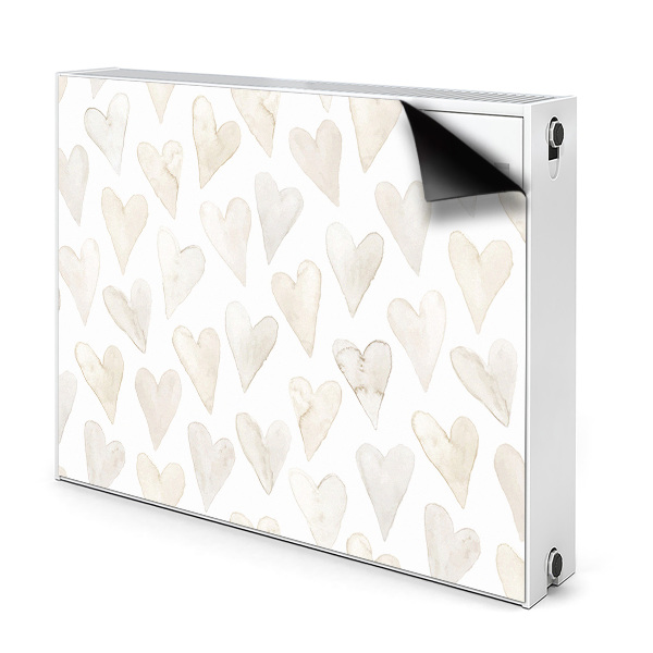 Decorative radiator cover Subtle hearts