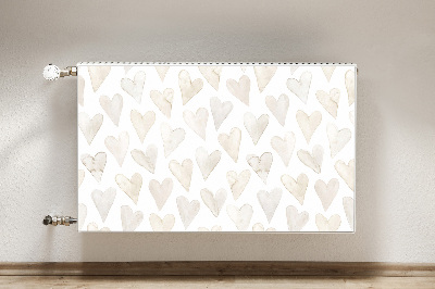 Decorative radiator cover Subtle hearts