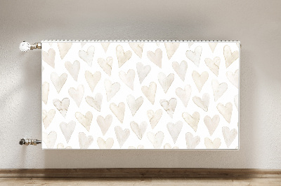 Decorative radiator cover Subtle hearts