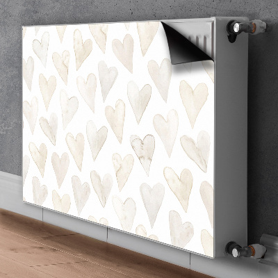 Decorative radiator cover Subtle hearts