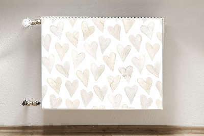 Decorative radiator cover Subtle hearts