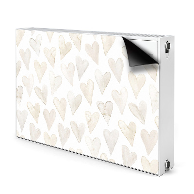 Decorative radiator cover Subtle hearts