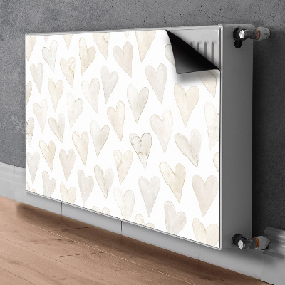 Decorative radiator cover Subtle hearts