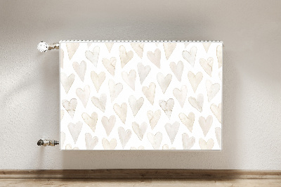 Decorative radiator cover Subtle hearts