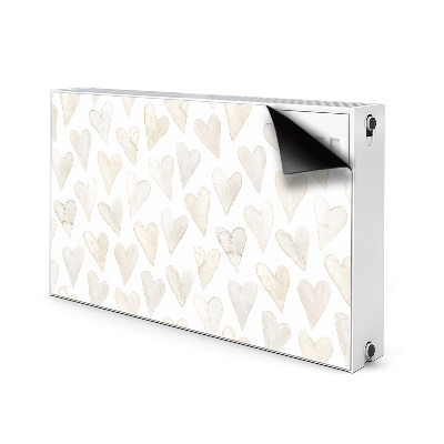 Decorative radiator cover Subtle hearts