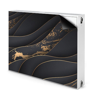 Decorative radiator cover Gray waves