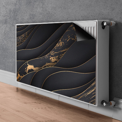 Decorative radiator cover Gray waves