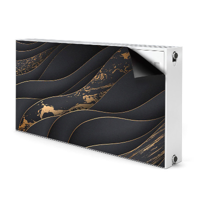 Decorative radiator cover Gray waves