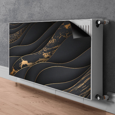 Decorative radiator cover Gray waves